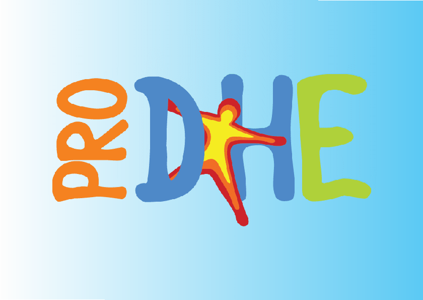Logo Prodhe com fundo azul