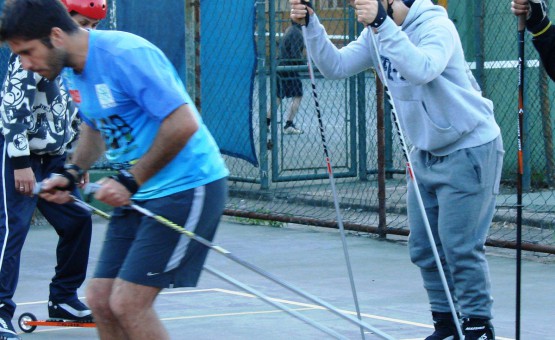Leandro Ribela, atleta olímpico, ministrou "Clínica de Rollerski" no Cepeusp.